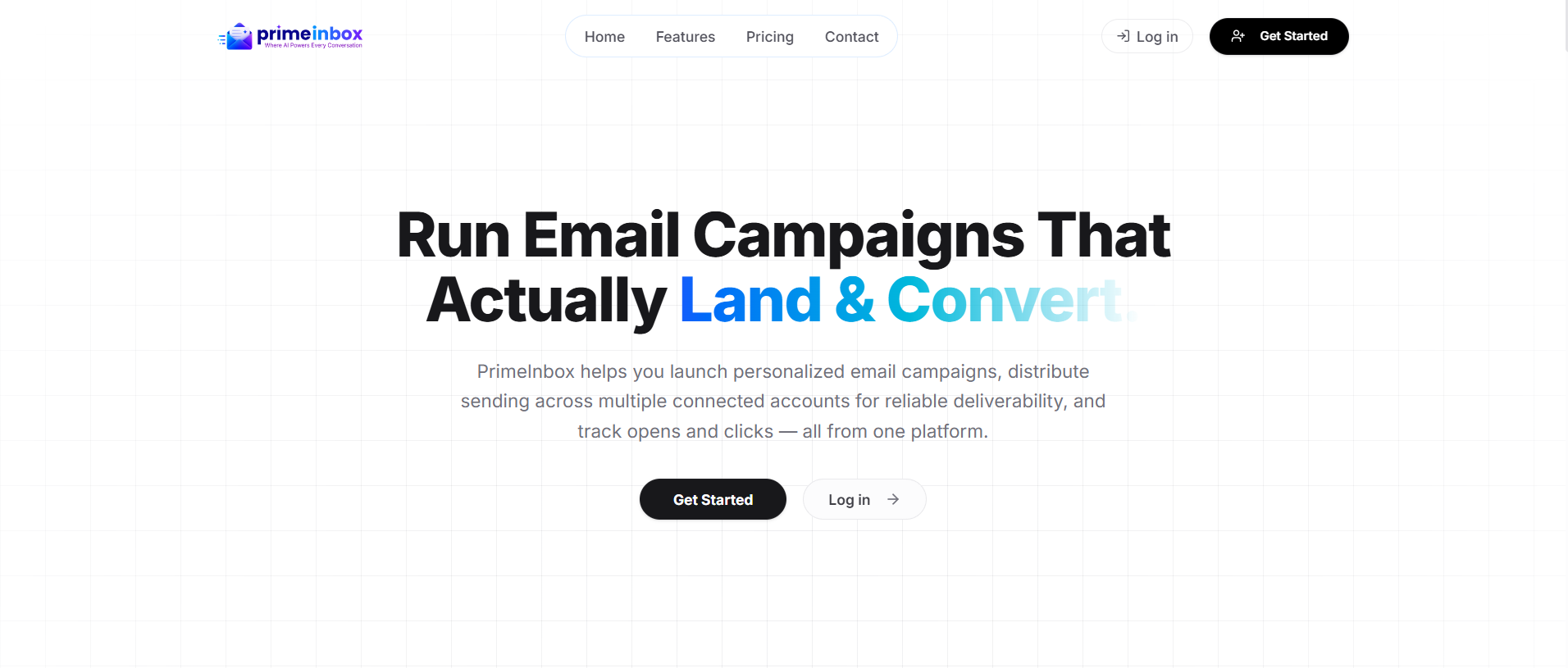 PrimeInbox website preview