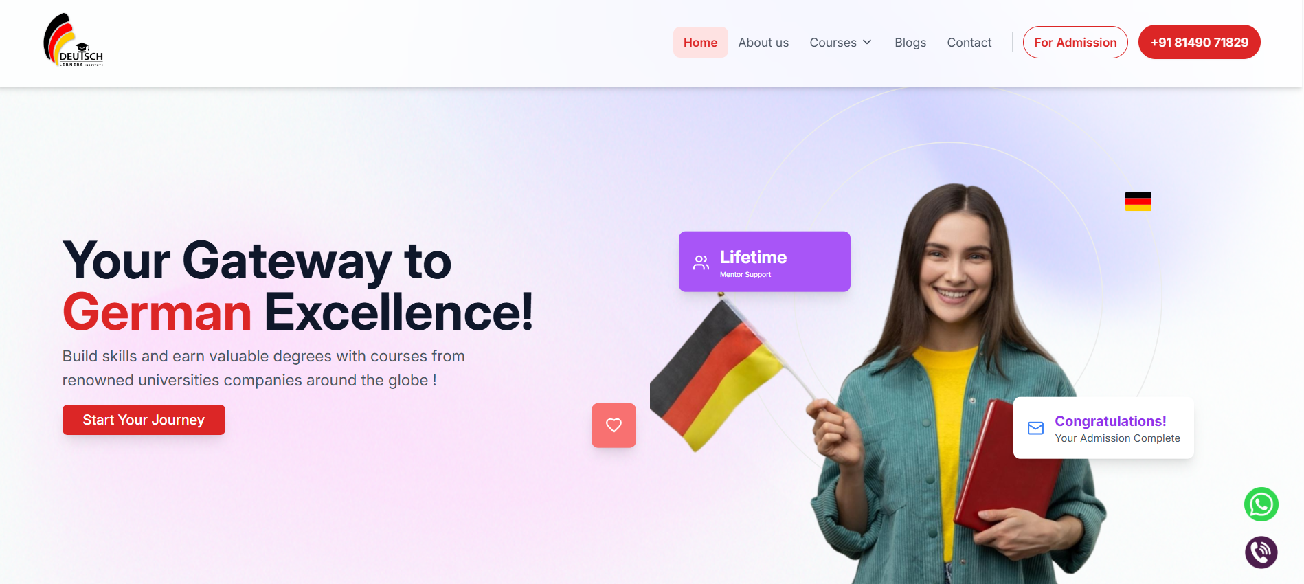 DL Institute website preview