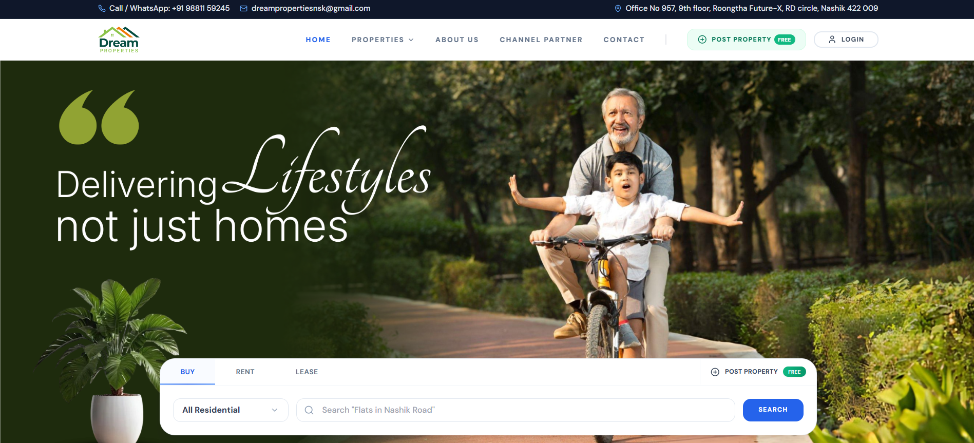 Dream Properties website preview