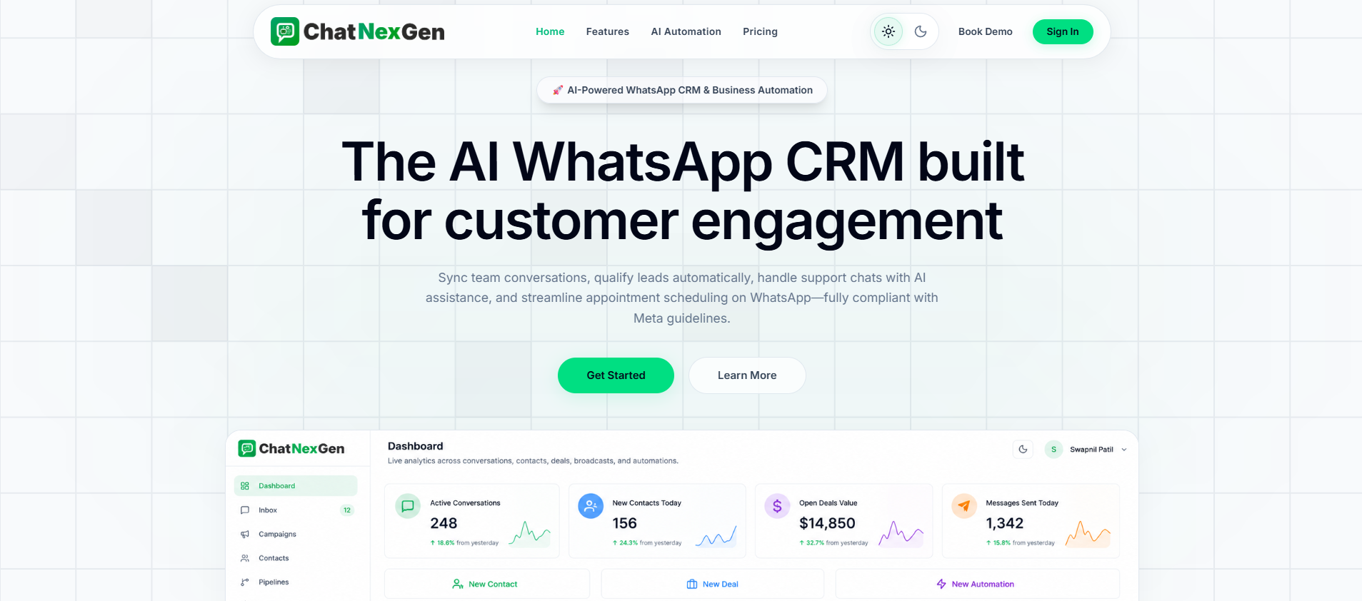 ChatNexGen website preview